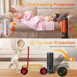 Aigostar Bert - PTC Keramik Heizlüfter Mit Fernbedienung, 3 Mode Heizstufen, 70° Oszillation, Leise Und Energiesparend Heizleistung 2000W, 7.5 H Timer, Heizung Heater Schnellheizer, Schwarz -Haushaltswaren Store b3d7336d716b08dd17f03531d45708bc