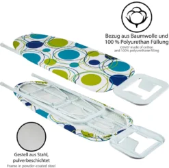 ONVAYA Tischbügelbrett | Mini Bügelbrett | Bügeltisch | Kleines, Platzsparendes Bügelbrett | Punkte Grün -Haushaltswaren Store b4176b8da8dd8066b123a09b23e1a0ca