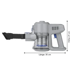CLEANmaxx Akku-Zyklon-Staubsauger 22,2V - Hellgrau/blau -Haushaltswaren Store b41c97213eda52133d3ff8682aaa3f0a