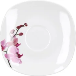 Kaffeeservice 18-tlg. Kyoto Orchidee Leicht Eckig Porzellan Für 6 Personen Weiß MitNachbildung -Haushaltswaren Store b561fe40e94a94b81685ac4966b142fd