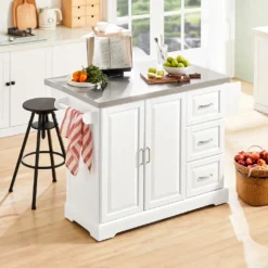 SoBuy FKW41-ST Luxus-Küchenwagen Mit Edelstahlplatte Küchenschrank Sideboard Mit Erweiterbarer Arbeitsfläche Servierwagen BHT Ca.:130x91x46(+25) Cm -Haushaltswaren Store b5bcdafc0c64faa63a46ae9916cba9c6