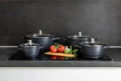 Smile MGK-12 Kochtopf, Geschmiedetes Aluminium, Schwarz -Haushaltswaren Store b5e21f6f14e0bb6d8ab429e0020a4ddd