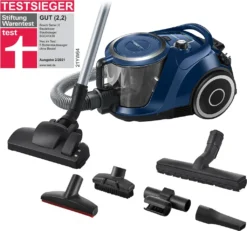 Bosch Staubsauger Beutellos Serie 6 BGC41X36, Bodenstaubsauger, Ideal Für Allergiker, Hygiene-Filter, Bodendüse Für Parkett, Teppich, Fliesen, Starke Saugleistung, Leise, 700 W, Blau -Haushaltswaren Store b5e6d36c50d6ba4c01df7703f3fd96e1
