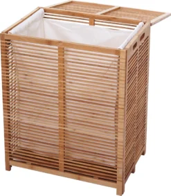 Wäschetruhe HWC-B18, Wäschebox Wäschekorb Wäschesammler, Bambus 61x50x35cm -Haushaltswaren Store b74ded256d4b9892fad3b7070a3fb53d