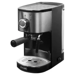 Bestron Espressomaschine Für 2 Tassen, Kolbenmaschine Mit Schwenkbarer Dampfdüse, Inkl. Integriertem Tassenwärmer, Herausnehmbarem Wassertank & 15 Bar Pumpendruck, 1.450 Watt, Farbe: Silber -Haushaltswaren Store b8ff23a30dd3ad9cde1e2497c370238d