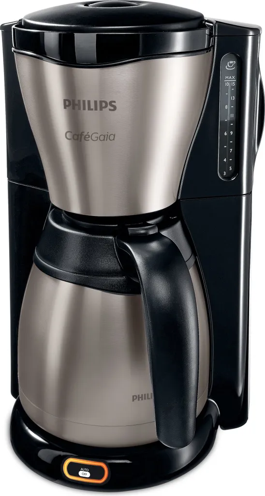 PHILIPS Gaia Collection HD7548/20 Kaffeemaschine Thermokanne, Schwarz/Edelstahl 4 PHILIPS Gaia Collection HD7548/20 Kaffeemaschine Thermokanne, Schwarz/Edelstahl – Bild 2