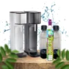 Wassersprudler, Trinkwassersprudler, Wasserzubereiter, Soda Maker, Bubble Maker, CO2 Spar-Set Inklusiv- Farbe: Schwarz