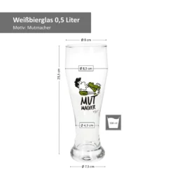 2x Weizenbiergläser Mutmacher Kampftrinker Weißbierglas 0,5L -Haushaltswaren Store ba32d37dcf237376a89e1750946686f6