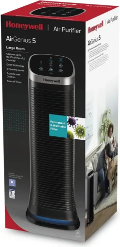 HONEYWELL AirGenius 5 Luftreiniger Schwarz (58 Watt, Raumgröße: 112 M3, IfD) -Haushaltswaren Store ba6a7185e94f117f3edbacc89ac88c94