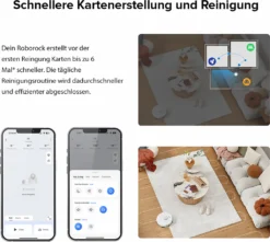 Roborock S8 Staubsauger Roboter Sonic Saugroboter 6000Pa DuoRoller-Bürste VibraRise Wischen 3D-Mapping 3D-Strukturiertes Licht LiDAR Kindersicherung APP Control (Weiß) -Haushaltswaren Store baa2f88d9a5ac332c9c7c31f4178fd38