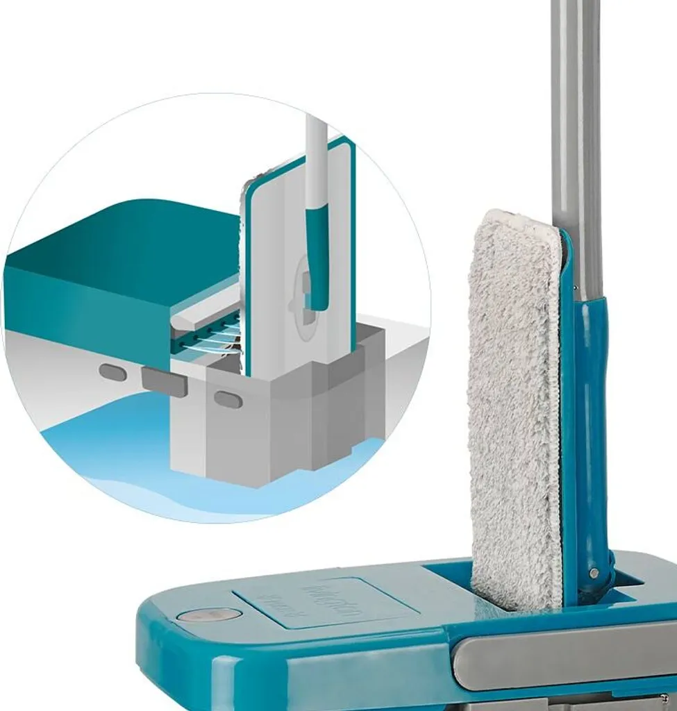 LIVINGTON Everclean Mop Mit Frischwasserpumpe | Bodenwischer Set Mit 2 Mikrofaserpads Und Eimer | Geeignet Für Alle Arten Von Böden Und Oberflächen | Das Original Aus Dem TV 4 LIVINGTON Everclean Mop Mit Frischwasserpumpe | Bodenwischer Set Mit 2 Mikrofaserpads Und Eimer | Geeignet Für Alle Arten Von Böden Und Oberflächen | Das Original Aus Dem TV – Bild 2