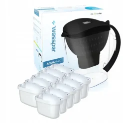 Wasserfilter Wessper 3,5 L Mit 10 Filterkartuschen, Kompatibel Mit Brita Maxtra+