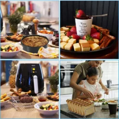 Zubehör Heißluftfritteuse, 8 Zoll 14 Stück Zubehörset Für Airfryer Fritteusen Für COSORI Ninja Philips Tefal Für Luftfritteuse 3.7QT-6.8QT -Haushaltswaren Store bc8ff27e78f3da42c34b13471118bf0a