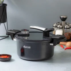AMERCOOK Fresh Cooker Kochtopf Niederdrucktopf 24 Cm - Universal-Topf Für Alle Herdarten Kochtopf - Induktionsgeeigneter Kochtopf Energiespartopf - Kochtopf Vitaminschonend Schnellkochtopf Mit Ventil 18 AMERCOOK Fresh Cooker Kochtopf Niederdrucktopf 24 Cm - Universal-Topf Für Alle Herdarten Kochtopf - Induktionsgeeigneter Kochtopf Energiespartopf - Kochtopf Vitaminschonend Schnellkochtopf Mit Ventil -Haushaltswaren Store bca27deeb3cfcf77466f1ad41451205b