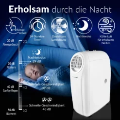 Blaupunkt Klimagerät ARRIFANA 1414L, Mobile Klimaanlage Für Zuhause, Büro Oder Wohnwagen, Wohnmobil [Energieklasse A/A+]. 14000 BTU (4 KW) -Haushaltswaren Store bcba3551d6edfc2e76e158fe2245a8cd