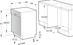 Gorenje GI 561D 10 S Geschirrspüler 45 Cm - Silber - Teilintegrierbar - 11 Maßgedecke - 45 DB Geräuschpegel - Trocknungsklasse: A -Haushaltswaren Store bd08f6d58f2185f01f1799d9b242c1aa