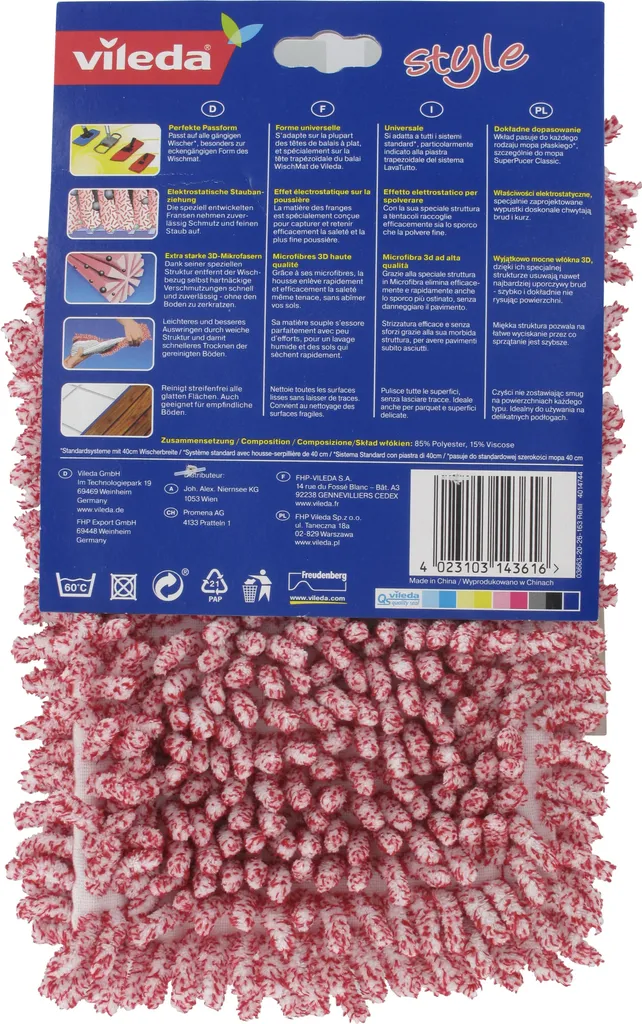 Vileda Ersatzwischbezug Für Bodenwischer Style 4 Vileda Ersatzwischbezug Für Bodenwischer Style – Bild 2