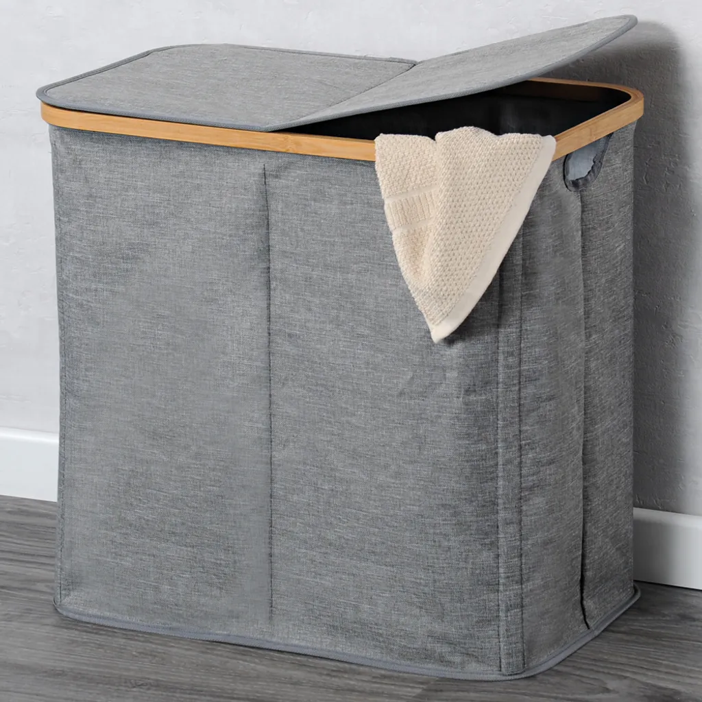 KESPER Wäschesammler, Bambus, Grau 54,5 X 33 X 50 Cm 19598 5 KESPER Wäschesammler, Bambus, Grau 54,5 X 33 X 50 Cm 19598 – Bild 3