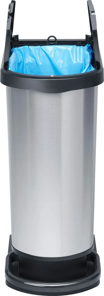 ROTHO Treteimer Duo 50 L PASO, Farbe:Silber Metallic 7 ROTHO Treteimer Duo 50 L PASO, Farbe:Silber Metallic – Bild 6