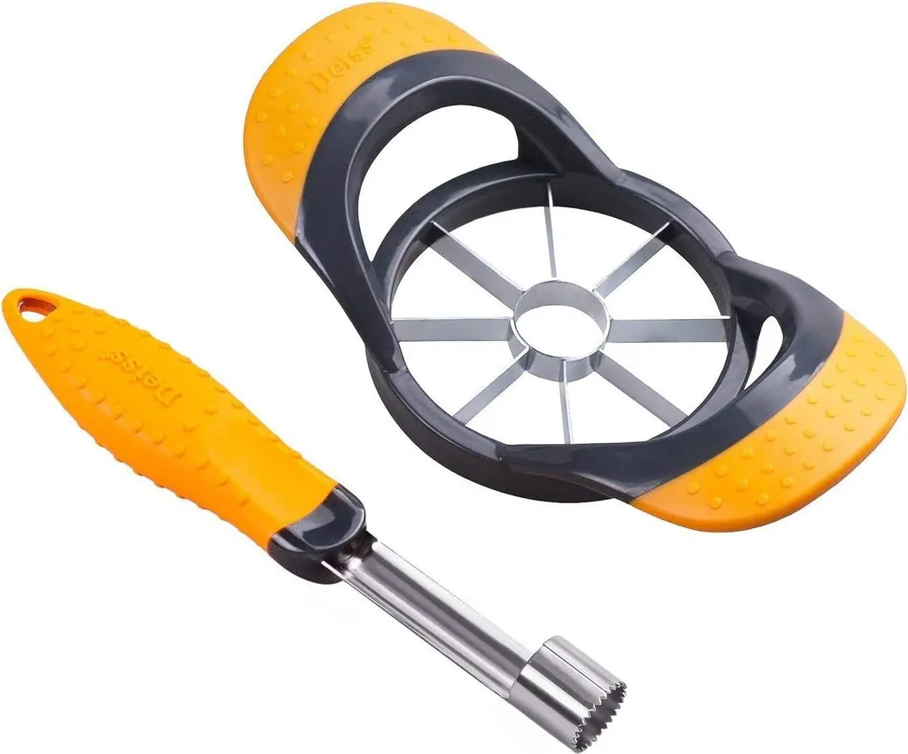 DEISS PRO Apfelschneider & Apfelentkerner Set - Apfelteiler Und Entkerner - Rasiermesserscharfe Edelstahlklingen Mit Ergonomischen, Rutschfesten Griffen - Langlebige Konstruktion - Spülmaschinenfest 3 DEISS PRO Apfelschneider & Apfelentkerner Set - Apfelteiler Und Entkerner - Rasiermesserscharfe Edelstahlklingen Mit Ergonomischen, Rutschfesten Griffen - Langlebige Konstruktion - Spülmaschinenfest