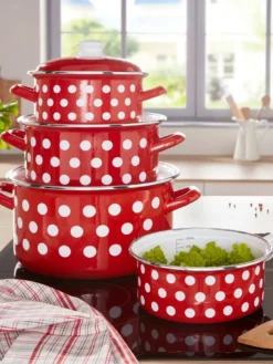 Kochtopf-Set Pünktchen 4-tlg. -Haushaltswaren Store be58cdbceae9c3eed28778021483346a