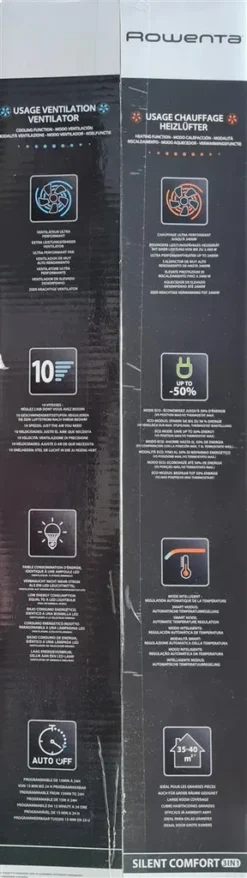 Rowenta HQ8120F0 Silent Comfort 3in1 Turmventilator Mit Smart-Technologie, Staubfilter, Ventilator & Heizung, 24h Startverzögerung, 10 Geschwindigkeitsstufen -Haushaltswaren Store be6d1a4b4ee8133efa6b9edad5978770
