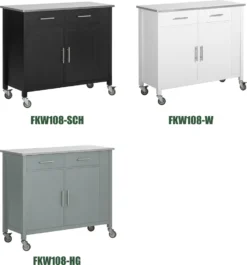 SoBuy FKW108-SCH Design Küchenwagen Mit Edelstahlplatte Kücheninsel Küchenschrank Rollwagen Sideboard Servierwagen Schwarz BHT Ca.: 107x94x46cm -Haushaltswaren Store be71965cda963e14ad989c1d01058e45