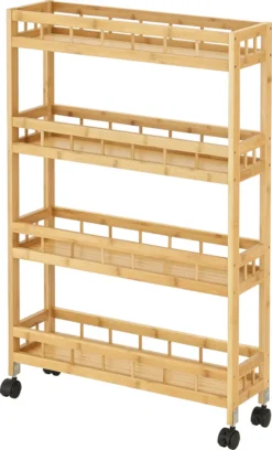 Küchenwagen Pyhäjoki Auf Rollen Servierwagen Aus Bambus Aufbewahrungswagen 96 X 60 X 18 Cm Speicherwagen Natur -Haushaltswaren Store c0e1fc2e38f7c434af229c2e6c44b3e9