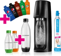 Sodastream Easy Vorteilspack Schwarz Mit 4 Flaschenund 5 Pepsi Sachets