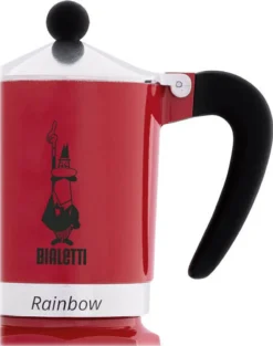 Bialetti Rainbow, Italienische Espresso-Kaffeemaschine, Aluminium, 3 Tassen, Rot -Haushaltswaren Store c2c26e5b0600ac8b4b549ac97818d5b8