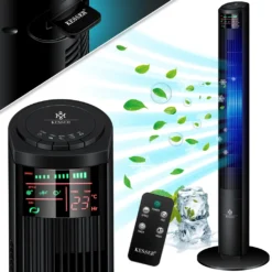 KESSER® Turmventilator Mit Fernbedienung | 120 Cm | Oszilation | 55W | LED-Display | Ventilator Mit 3 Geschwindigkeitsstufen + Timer Bis 12 Stunden + 3 Betriebsmodi + 90° Oszillierend Towerventilator, Farbe:Schwarz 11 KESSER® Turmventilator Mit Fernbedienung | 120 Cm | Oszilation | 55W | LED-Display | Ventilator Mit 3 Geschwindigkeitsstufen + Timer Bis 12 Stunden + 3 Betriebsmodi + 90° Oszillierend Towerventilator, Farbe:Schwarz -Haushaltswaren Store c2e36a1a4a0dffb802fd39483850be39