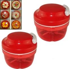 2x Zerkleinerer Gemüseschneider Universal Obst Fleisch Zwiebelschneider Zwiebe Chef Speedy