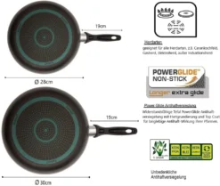 Tefal B30310 Cook&Clean Pfannenset 5tlg Hochrand, Pfanne 28cm + 30cm Hoher Rand, Teflon Antihaftbeschichtet, Bratpfanne Set Tief , Inkl. Deckel -Haushaltswaren Store c39d45f5338a2fb26f974c0bd8c07275