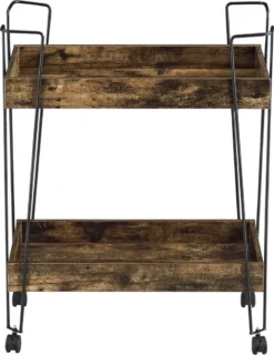 Servierwagen Vaxholm 78x62x32cm Barwagen Beistellwagen Rollwagen Bis 10 Kg Stahlgestell Dunkler Holzton -Haushaltswaren Store c3a91f8536980bf1d0a73ca11dc23cc7