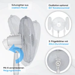 TroniTechnik Standventilator Turmventilator Lüfter SV04 40cm, Inkl. Oszillation -Haushaltswaren Store c3de91b1bd08d2749f3df413ab9bbb0a