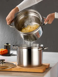 GSW Pasta-Topf Treviso 22 Cm Mit Glasdeckel, 975360, Edelstahl Rostfrei 18/8, Ca. 6,5 L -Haushaltswaren Store c3ef25a33ae535e93b26723ad34c36c1