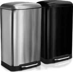 Mülleimer Cubo Edelstahl Farbe: Schwarz