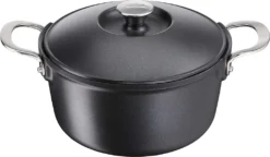 Tefal E2157014 AROMA INDUKTION Schmortopf Mit Deckel Gusseisen/Alu °24cm 4,8L
