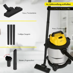 Clatronic Nass Trockensauger 3in1 Trockensauger Nasssauger Und Gebläsefunktion, 20L Tank, Extra Langes Kabel (5m) Inkl. Aufsätze U. Auswaschbarem Permanentfilter, 1200 Watt, BS 1313 -Haushaltswaren Store c4b8f3586d978a9aa100e0ffdc6a21c6