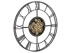 Wanduhr - D. 80 Cm - Metall - Goldfarben & Schwarz - KARIAL 10 Wanduhr - D. 80 Cm - Metall - Goldfarben & Schwarz - KARIAL -Haushaltswaren Store c51db34caff8e00b79926b8c38ed025c