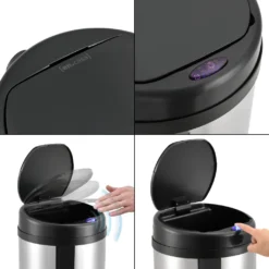 Sensor-Mülleimer 47L Abfalleimer Mit Sensorautomatik Kücheneimer Mit Sensor Edelstahl Silber 10 Sensor-Mülleimer 47L Abfalleimer Mit Sensorautomatik Kücheneimer Mit Sensor Edelstahl Silber -Haushaltswaren Store c5228e2ebb1f016d4727c6c39ea91f50
