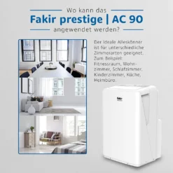 Fakir AC90 Klimagerät, Max. Raumgröße: 85 M³, 9.000 BTU/h -Haushaltswaren Store c5d4c7ce6c373221b7353234b7feb1f1