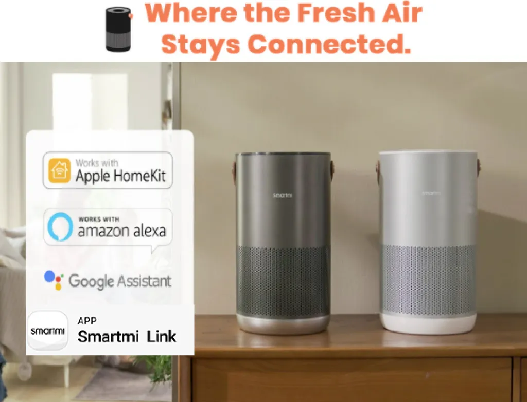 Xiaomi Tragbar Luftreiniger Für Allergiker Haustierenhalter Kühche U. Neue Haus Leise 19dB Smartmi P1 Alexa Google Usw. Steuerung HEPA-Filter Fängt 99,9% Partikel Viren Sauerstoff Versorgung Reiniger Tragegriff Partikellasersensor 8 Xiaomi Tragbar Luftreiniger Für Allergiker Haustierenhalter Kühche U. Neue Haus Leise 19dB Smartmi P1 Alexa Google Usw. Steuerung HEPA-Filter Fängt 99,9% Partikel Viren Sauerstoff Versorgung Reiniger Tragegriff Partikellasersensor – Bild 6