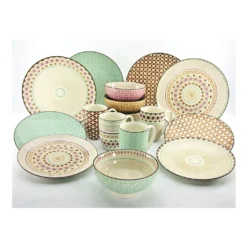 CreaTable 20310 Kombiservice Mandala Für 4 Personen, Steinzeug, Mehrfarbig (1 Set, 16-teilig) -Haushaltswaren Store c5fcb23f7f3235aec257abcd9ebae2d1