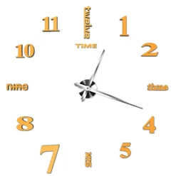 47“ 3D Spiegel Wanduhr Kleben Große Wall Clock Rahmenlose DIY Wanduhr Wandtattoo Wanduhr 120*120cm (Gold) -Haushaltswaren Store c6b48b333ec7767b4e8ed8cda6124249