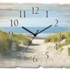 ARTland Holz Wanduhr Quarzuhr - Schwarzer Zeiger Strand Mit Sanddünen Und Weg Zur See Größe: 40x30 Cm -Haushaltswaren Store c6b654c55ee1688504167e7d56e91e90