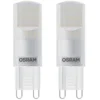 2 X Osram LED Leuchtmittel Stiftsockellampe 2,6W = 30W G9 Matt 290lm Warmweiß 2700K