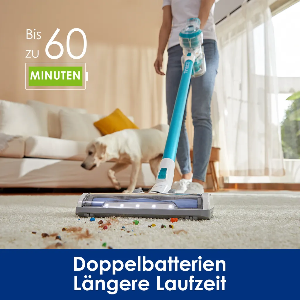 Tineco A11 Master 2 In 1 Akkustaubsauger Mit Zwei Akkus, Schnurloser Handstaubsauger Mit 22KPa Starker Saugleistung 5 Tineco A11 Master 2 In 1 Akkustaubsauger Mit Zwei Akkus, Schnurloser Handstaubsauger Mit 22KPa Starker Saugleistung – Bild 3