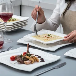 MALACASA, Serie Amparo, Cremeweiß Porzellan Tafelservice 12 Tlg. Set Speiseteller Und Suppenteller Geschirrset Für 6 Personen -Haushaltswaren Store c91723c1ee18d03a65f254a588bf4138