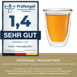 Creano Doppelwandige Gläser 250ml „DG-V“, 2er Set, Thermoglas Doppelwandig Aus Borosilikatglas, Kaffeegläser, Teegläser, Latte Gläser, Doppelwandgläser -Haushaltswaren Store c99c58c266aa0e9bf88623b0452c0c29